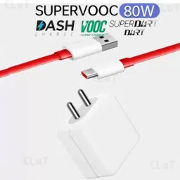 CLAT 80 W SuperVOOC 5 A Wall Charger for Mobile with Detachable Cable-image-90