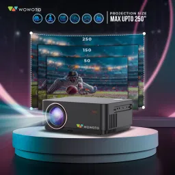 WOWOTO Fusion First 8K Support in India, Android 11, 2GB +16GB Storage, Electric Focus (11000 lm / 1 Speaker / Wireless / Remote Controller) Portable Projector image 5