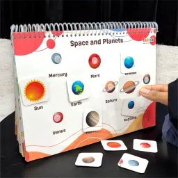todfod All in One Early Learning Velcro Binder Book For Kids to Learn Alphabet, Numbers image 5