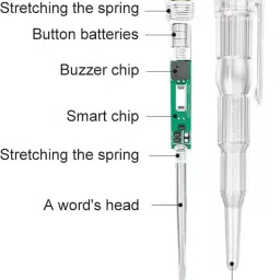 khodiyar hand works Multifunction Dual LED AC-DC Light Tester Pen Analog Voltage Tester image 2