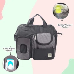 Stylish Multi-Function Baby Travel Bag / Diapers Bags for New Born Baby (GREY) Diaper Bag-image-57