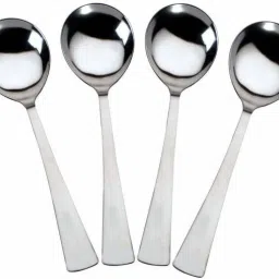 Pack of 4 Premium Soup Spoons Stainless Steel Stainless Steel Soup Spoon Set-image-100