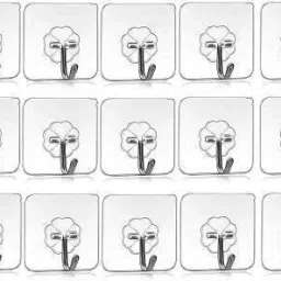 Plastic Wall Hooks Hangers for Hanging Robe, Coat, Towel, Keys, Bags, Calendar Hook 15-14