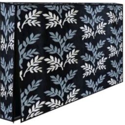 Safeheed for 32 inch LCD/ LED TV - All Brands & Models -- Printed Black Leaves Design Dust Proof Television Cover Protector All Brands-image-31