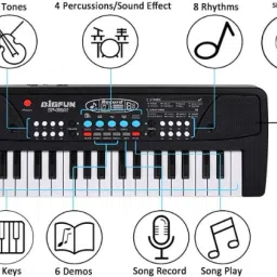 eminence enterprises 37 keys Electronic Piano Keyboard with LED Display & Microphone, KV-430 37 keys Electronic Piano Music/Big Fun Keyboard with LED Display & Microphone Analog Portable Keyboard image 3