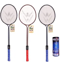 Roxy Badmintion Set Of 4 Racquet And 10 Naylon Shuttles And Naylon Net new Badminton Kit-image-2