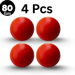 Heavy Plastic Ball Red Non Toxic (Pack of 4 | 80gm Per Ball) Cricket Training Ball-10