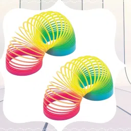 Rainbow Spring Magic Spring Gag Toy for kids (Packof 2pcs)-L377 Slinky Magic Spring Gag Toy-image-99