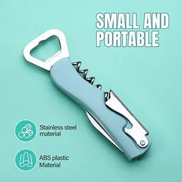 fitup ™3n 1 Cork Wine Opener Knife Multifunction Opener Bottle Opener Wine Opener Cutter Multipurpose Stainless Steel Cork Srew Stylish Knife Bottle Opener-picture-13