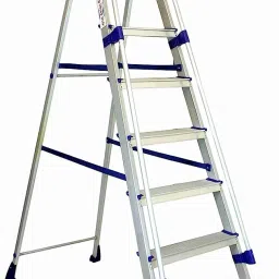 Railing Maple 7 Step Ladder Light Weight Full Aluminium Heavy Duty Aluminium Ladder-24