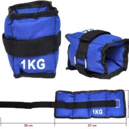 1kg PAIR (2 pc x 1KG ) Wrist Ankle Weight / Jogging, Running, Walking Blue Ankle & Wrist Weight-image-30