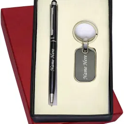 Name Print Combo in Pen with Stylus for Touch Keychain and Pen Gift Set-image-54