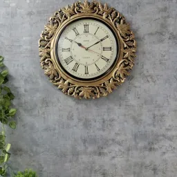 disoo fashions Gold Engineered Wood Novelty Traditional Wall Clock-picture-15