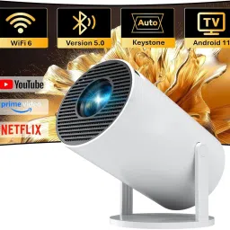 Mudo Smart LED Projector: WiFi Bluetooth, Auto Vertical Correction, Short Throw (2000 lm / Wireless / Remote Controller) Portable Projector-2