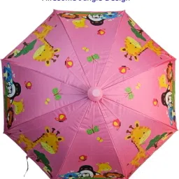 lilplanet Polyester Jungle Printed Umbrella with Handle 3 Fold with Auto Open and Close Umbrella image 2