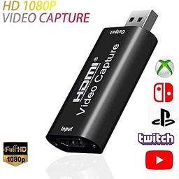 RuhZA Game Capture Cards, Audio Video Capture Cards, HDMI to USB 1080p USB 2.0 Record via DSLR Camcorder Action Cam for Live Streaming/ PS4 / Game/ DVD/ Camera image 2