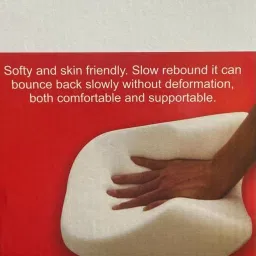 pabla enterprises Beige Memory Foam Car Pillow Cushion for Universal For Car image 4