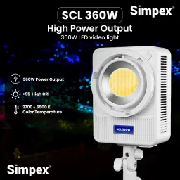 Simpex SCL 360W Bi Colour Continuous LED Light With Bowens Mount For Photography. 27800 lx Camera LED Light image 2
