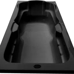 Elegant 6 Feet Rectangular Acrylic Fixed Bathtub - Black Alcove Bathtub-image-42