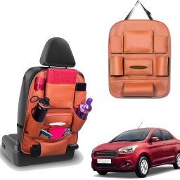Peepsstore pack of 1 Tan,Orange colour car organizer bags for Figo Aspire 2015 Car Multi Pocket-image-56