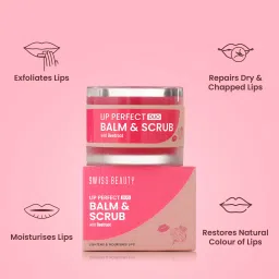 swiss beauty Lip Perfect Duo Balm & Scrub with Coffee Extract Beetroot image 5