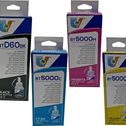 uv infotech Ink Refill Compatible for Brother T Series BT6000BK , BT5000 Used in DCP T300 , DCP T310W , DCP T500W , DCP T510W , DCP T700W , DCP T710W , MFC T800W , MFC T810W , MFC T900W , MFC T910W , HL T4000DW , MFC T4500DW (Bk - 100ML , C/Y/M-50MLx 3) Black + Tri Color Combo Pack Ink Cartridge image 3