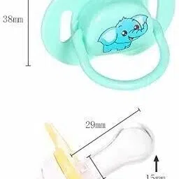 Non-Toxic BPA-Free Silicone Safe and Flexible Soft Nipple Baby Pacifier - Pack of 2- VN065 Soother-14