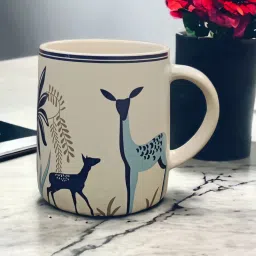 presents lightweight Ceremic Coffee in matte Jungle in blue color Ceramic Coffee Mug-image-50