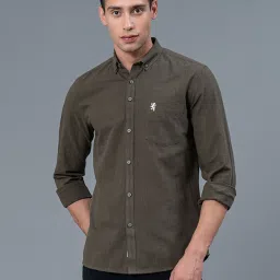 Men Regular Fit Solid Button Down Collar Casual Shirt-image-33
