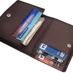 Men & Women Brown Artificial Leather Card Holder-image-63