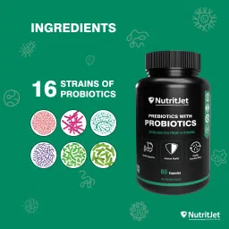 nutritjet Probiotics Supplement 30 Billion CFU for men and women, 16 Strains Capsules image 5