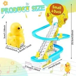 Funny Automatic Stair-Climbing Ducklings Race Track 3 Duck Slide Toy Set M34-18