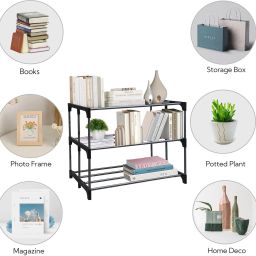BOOKCASES Metal Open Book Shelf-image-1