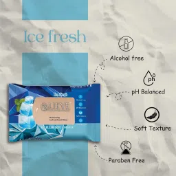 lieve Refreshing Wet Wipes 2 Fragrances (Aloe Vera & Cucumber,Ice Fresh)(100 Tissues) image 5