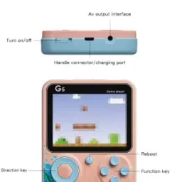 Asotai G5 500 In 1 Colorful Handheld Mini Retro Game Box Also Connect With TV Option 2 GB with 500 image 2