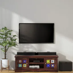 mudramark from pepperfry Siramika Sheesham Wood TV Console in Provincial Teak Finish for TVs up to 50"-picture-20