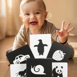 Premium 30 Pieces High Contrast Non-Toxic Flash Cards for Newborns & Infants |-26