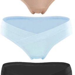 Pack of 3 Women Maternity Black, Light Blue, Brown Panty-image-73
