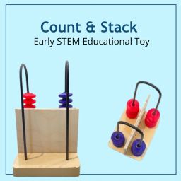 zuvoy Count & Stack – Wooden Abacus Game | Montessori Math Learning Toy for Counting image 2