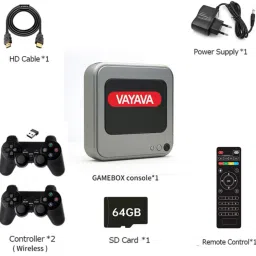 GARNER G7 Retro Video Game Player and Tv set box WiFi 4K HD 64 GB Android TV Console 64 GB with CONTRA,MARIO BROS,SNOW,gt,BROS,MUSTAFA,DUCK HUNT ,CONTRA 1, 30000+ Games-94