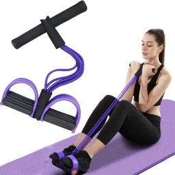 4-Tube Pedal Pull Reducer | Yoga Resistance Band Puller for Full Body Workout Ab Exerciser-image-86