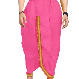 DIAMOND CLUSTER Maharaj Comfortable Cotton Dhoti for Men, Free Size, Ready to Wear Solid Men Dhoti-image-31