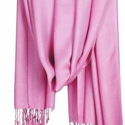 Solid Cotton Blend Women Pink Scarf-image-88