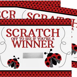 Pack Of 30, Ladybug Theme Scratch Off Game Cards For Baby Shower Party Supply Invitation Card-image-75