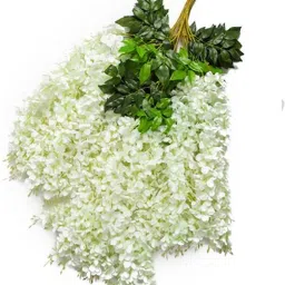Artificial Wisteria Vine Hanging Flowers String Home Party Wedding 4psDecoration White Westeria Artificial Flower-image-75