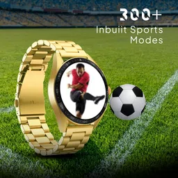 Fire-Boltt Invincible Plus Smartwatch with Bluetooth Calling (36.32mm AMOLED Display, IP67 Water Resistant, Gold Strap) image 4