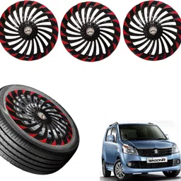 wolkomhome Car accessories Wheel cap, Hub Cap Turbain Red Black 13 Inch Wheel Cover For Maruti WagonR-picture-12