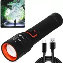035C (ZOOMABLE LED METAL )5 Modes Flashlight, Super Bright Cree with COB Torch-25