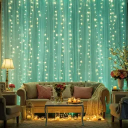 Aesthetic Room Decor, Backdrop, Canopy Tent, Unstitched Curtain Fabric-22