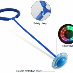 iris Skip Ball, Jump Ropes, Ankle Skip One-Legged Blue Jumping Ring image 3
